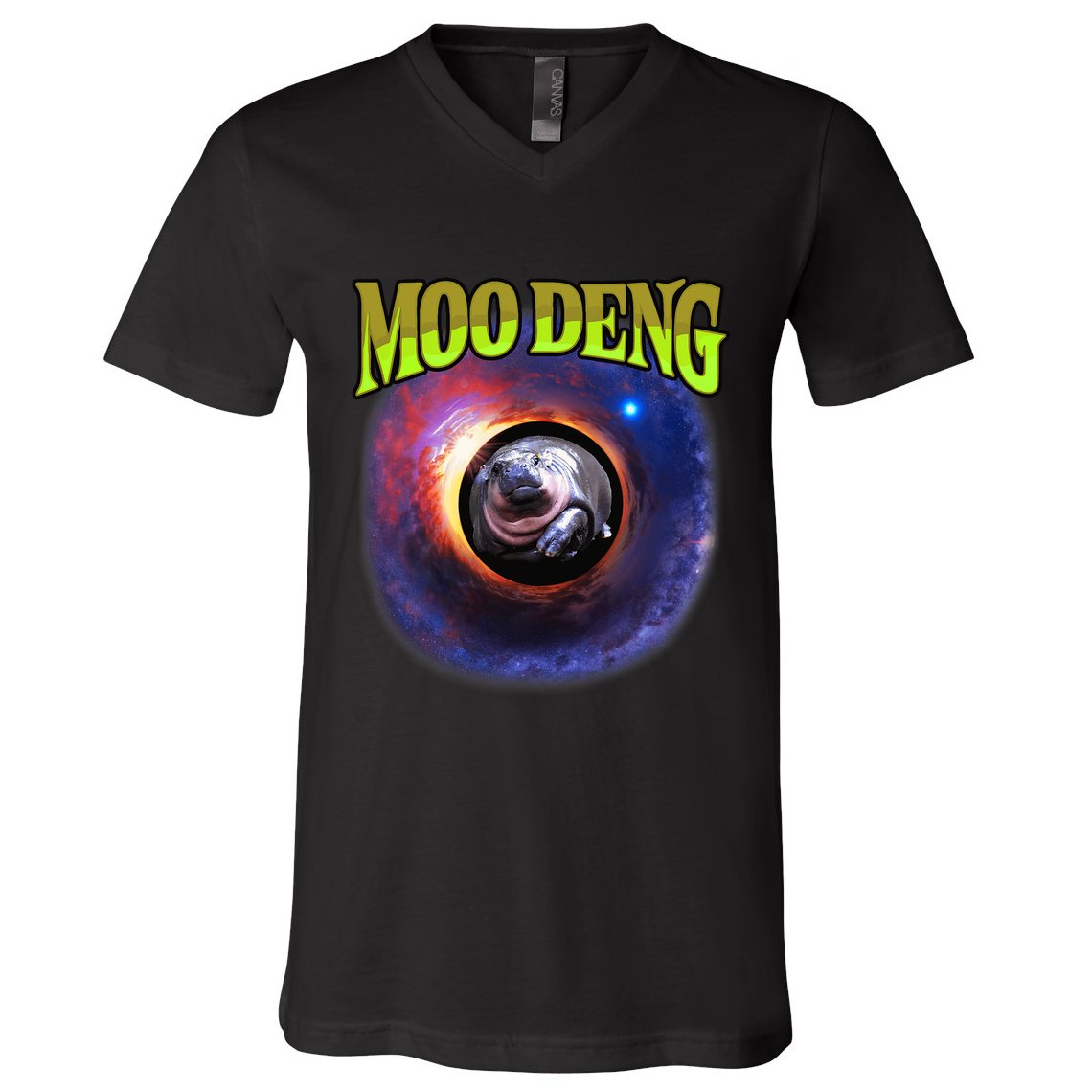 Moo Deng Baby Hippo V-Neck T-Shirt