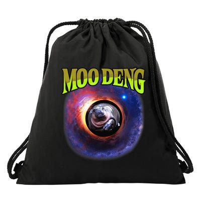 Moo Deng Baby Hippo Drawstring Bag
