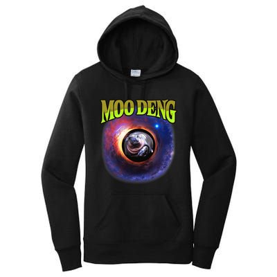 Moo Deng Baby Hippo Women's Pullover Hoodie