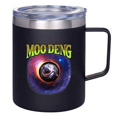 Moo Deng Baby Hippo 12oz Stainless Steel Coffee Mug