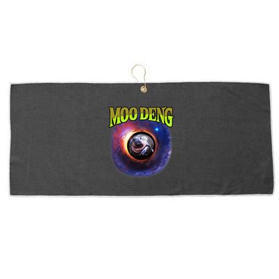 Moo Deng Baby Hippo Large Microfiber Waffle Golf Towel