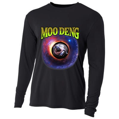 Moo Deng Baby Hippo Cooling Performance Long Sleeve Crew