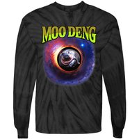 Moo Deng Baby Hippo Tie-Dye Long Sleeve Shirt