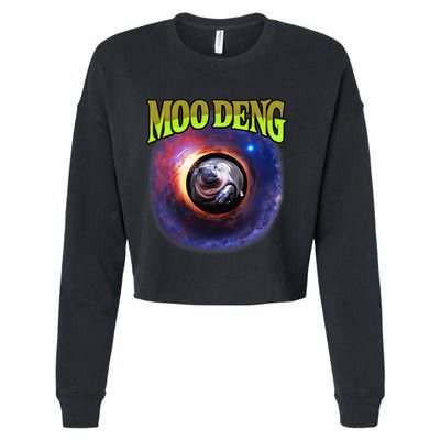 Moo Deng Baby Hippo Cropped Pullover Crew