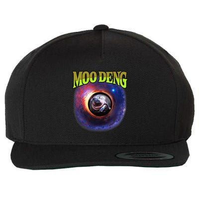 Moo Deng Baby Hippo Wool Snapback Cap