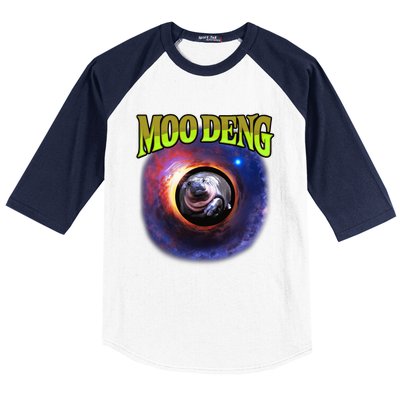 Moo Deng Baby Hippo Baseball Sleeve Shirt