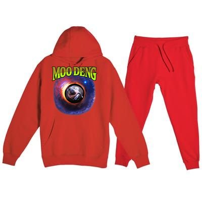 Moo Deng Baby Hippo Premium Hooded Sweatsuit Set