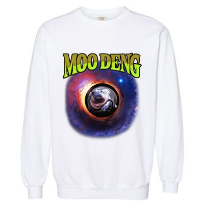 Moo Deng Baby Hippo Garment-Dyed Sweatshirt