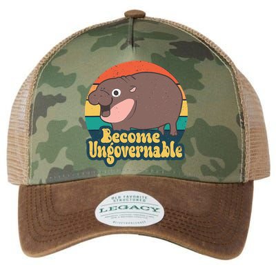 Moo Deng Become Ungovernable Legacy Tie Dye Trucker Hat