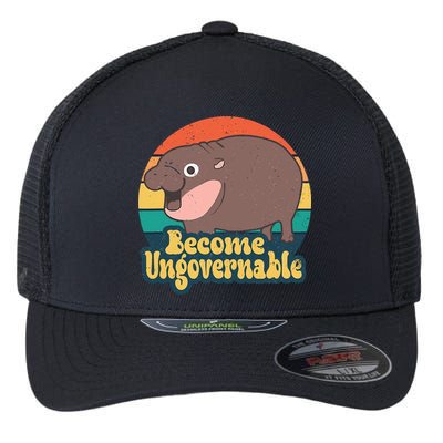 Moo Deng Become Ungovernable Flexfit Unipanel Trucker Cap