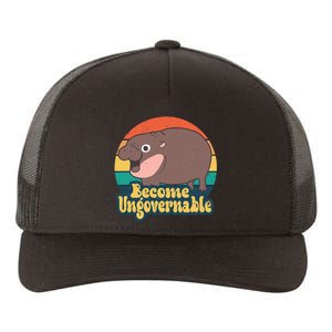 Moo Deng Become Ungovernable Yupoong Adult 5-Panel Trucker Hat