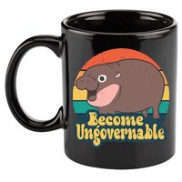 Moo Deng Become Ungovernable 11oz C Handle Ceramic Mug