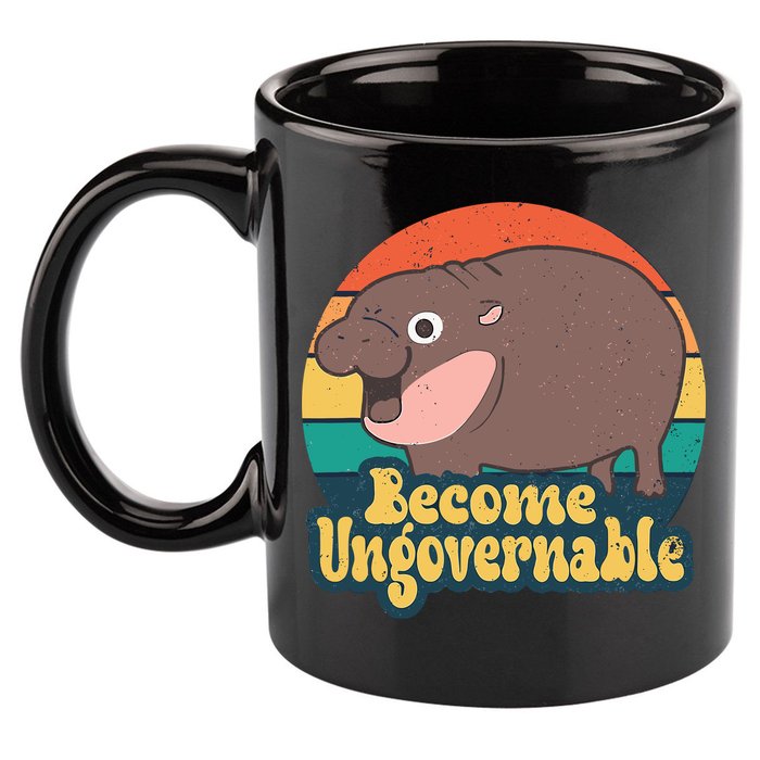 Moo Deng Become Ungovernable 11oz C Handle Ceramic Mug