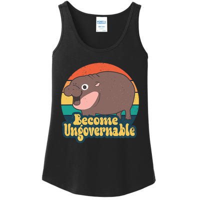 Moo Deng Become Ungovernable Ladies Essential Tank