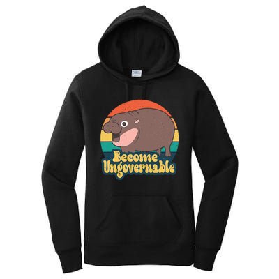 Moo Deng Become Ungovernable Women's Pullover Hoodie