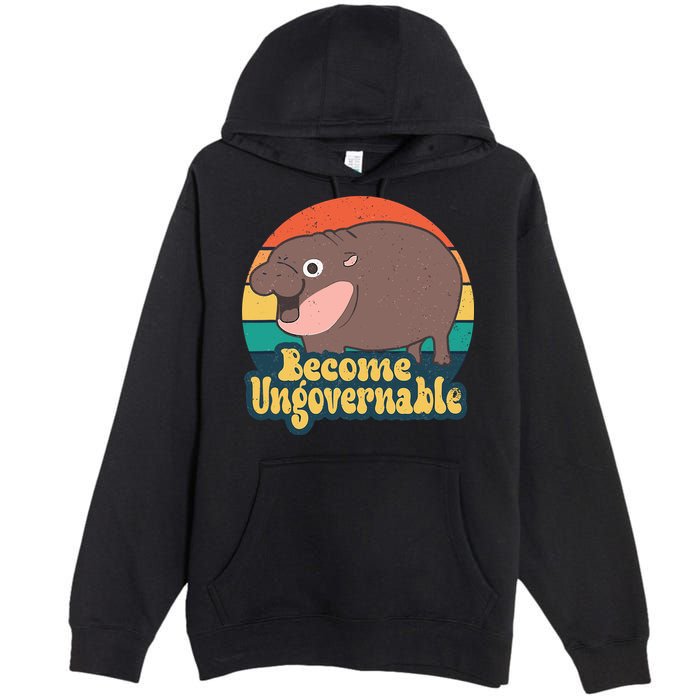 Moo Deng Become Ungovernable Premium Pullover Hoodie