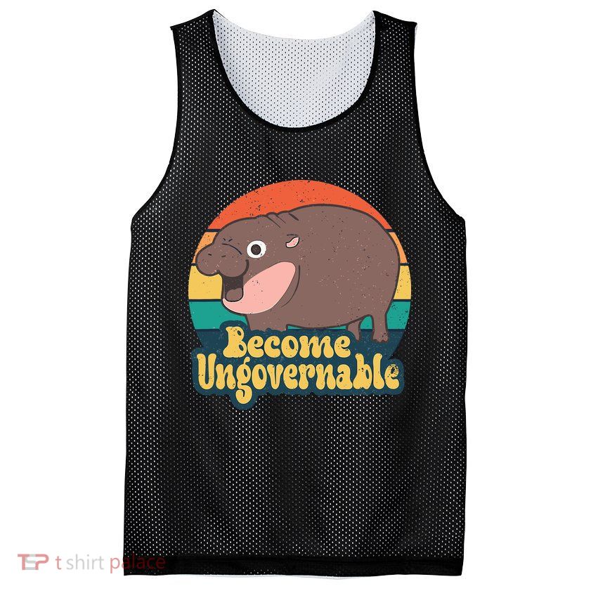 Moo Deng Become Ungovernable Mesh Reversible Basketball Jersey Tank