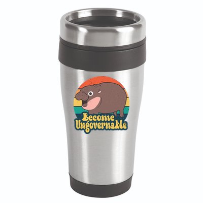 Moo Deng Become Ungovernable 16oz Travel Tumbler