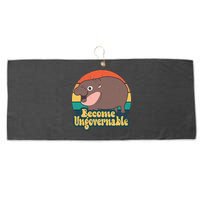 Moo Deng Become Ungovernable Large Microfiber Waffle Golf Towel