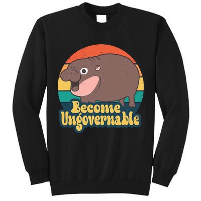 Moo Deng Become Ungovernable Tall Sweatshirt