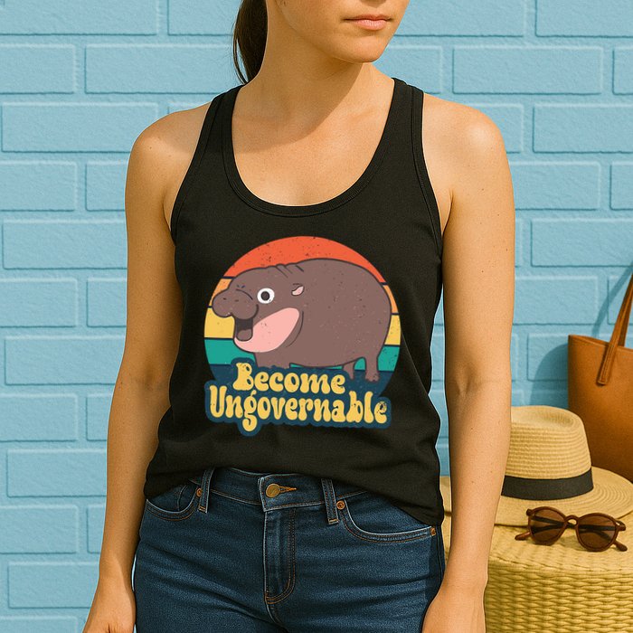 Moo Deng Become Ungovernable Womens Tank Top