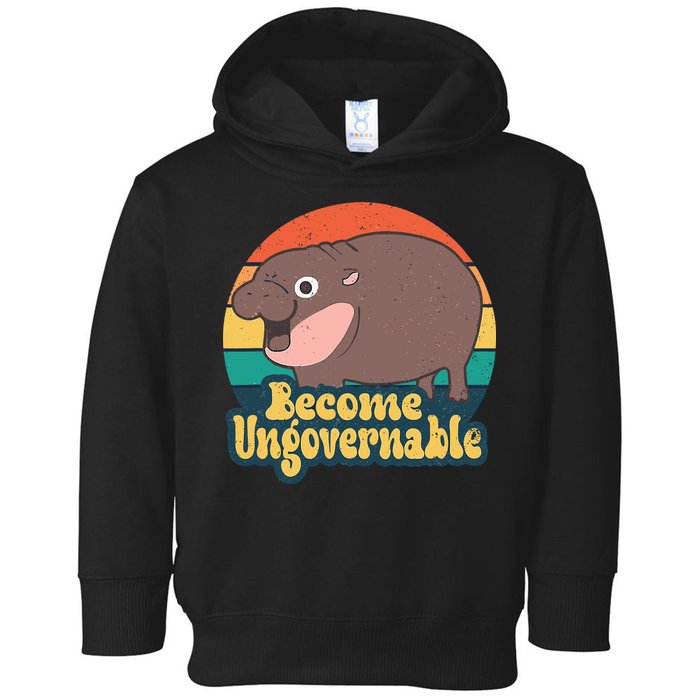 Moo Deng Become Ungovernable Toddler Hoodie