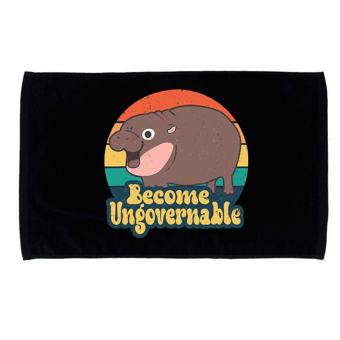 Moo Deng Become Ungovernable Microfiber Hand Towel