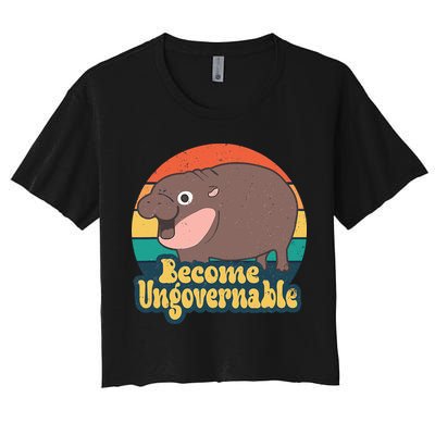 Moo Deng Become Ungovernable Crop Top