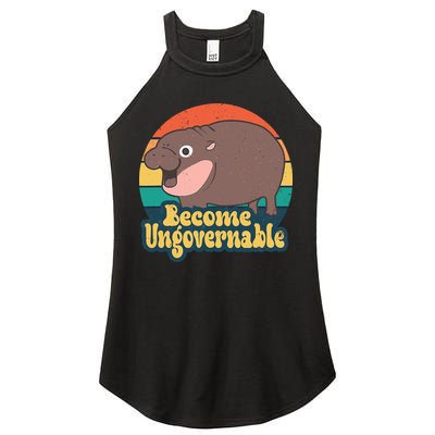 Moo Deng Become Ungovernable Women's Perfect Tri Rocker Tank