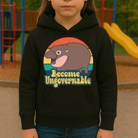Moo Deng Become Ungovernable Kids Hoodie