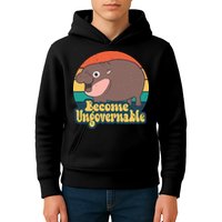Moo Deng Become Ungovernable Kids Hoodie