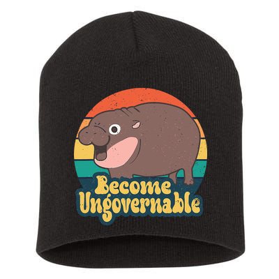 Moo Deng Become Ungovernable Short Acrylic Beanie