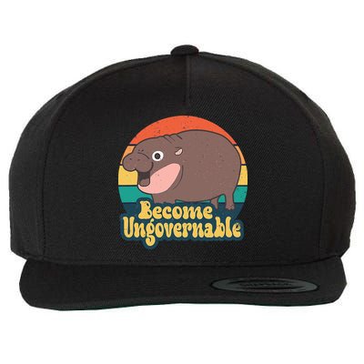 Moo Deng Become Ungovernable Wool Snapback Cap