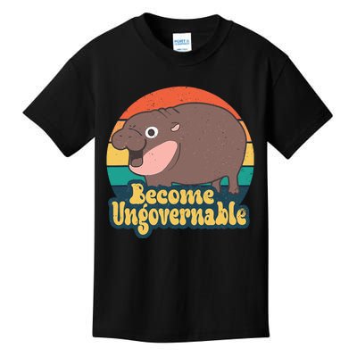 Moo Deng Become Ungovernable Kids T-Shirt