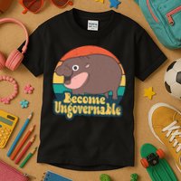 Moo Deng Become Ungovernable Kids T-Shirt