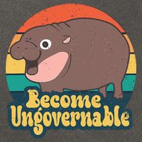 Moo Deng Become Ungovernable Cotton Canvas Backpack