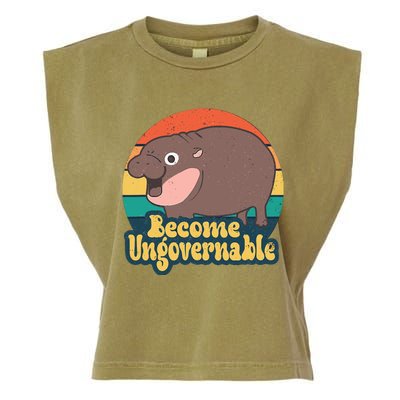 Moo Deng Become Ungovernable Garment-Dyed Women's Muscle Tee