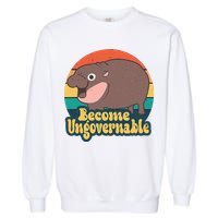 Moo Deng Become Ungovernable Garment-Dyed Sweatshirt
