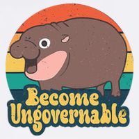 Moo Deng Become Ungovernable Garment-Dyed Sweatshirt