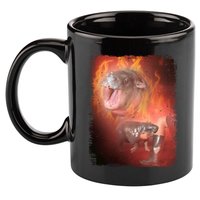 Moo Deng Bouncy Pig In Thai Fire Picture The Cute Baby Hippo 11oz C Handle Ceramic Mug