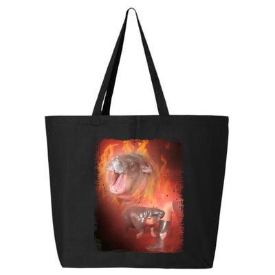 Moo Deng Bouncy Pig In Thai Fire Picture The Cute Baby Hippo 25L Jumbo Tote
