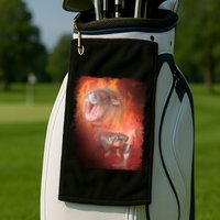 Moo Deng Bouncy Pig In Thai Fire Picture The Cute Baby Hippo Golf Towel