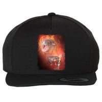 Moo Deng Bouncy Pig In Thai Fire Picture The Cute Baby Hippo Wool Snapback Cap
