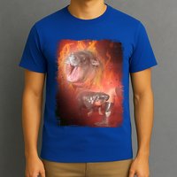 Moo Deng Bouncy Pig In Thai Fire Picture The Cute Baby Hippo T-Shirt
