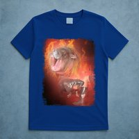 Moo Deng Bouncy Pig In Thai Fire Picture The Cute Baby Hippo T-Shirt