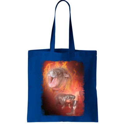 Moo Deng Bouncy Pig In Thai Fire Picture The Cute Baby Hippo Bag