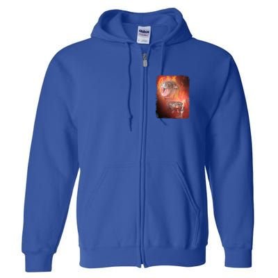 Moo Deng Bouncy Pig In Thai Fire Picture The Cute Baby Hippo Full Zip Hoodie