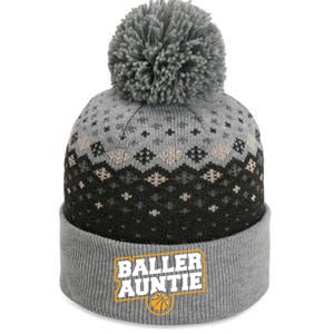 Mothers Day Baller Auntie Gift Baseball Aunt Meaningful Gift The Baniff Cuffed Pom Beanie