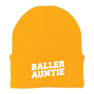 Mothers Day Baller Auntie Gift Baseball Aunt Meaningful Gift Knit Cap Winter Beanie