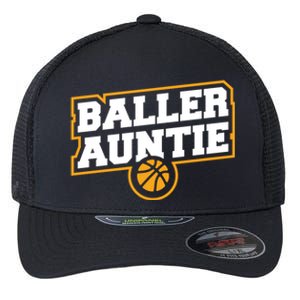 Mothers Day Baller Auntie Gift Baseball Aunt Meaningful Gift Flexfit Unipanel Trucker Cap